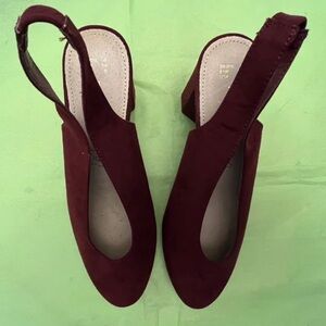 Primark Burgundy Slingback Heels